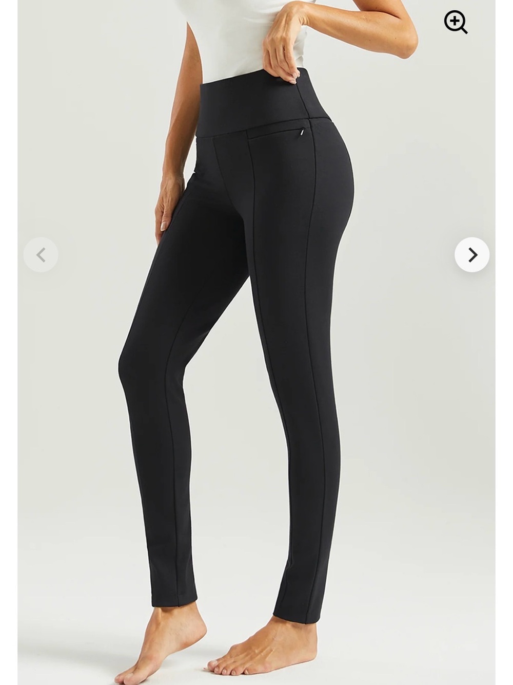 Betabrand Black High-Waist Ponte Leggings